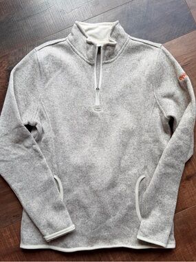 Charles River “Optum” Apparel Light Gray Quarter-Zip Pullover Sweater